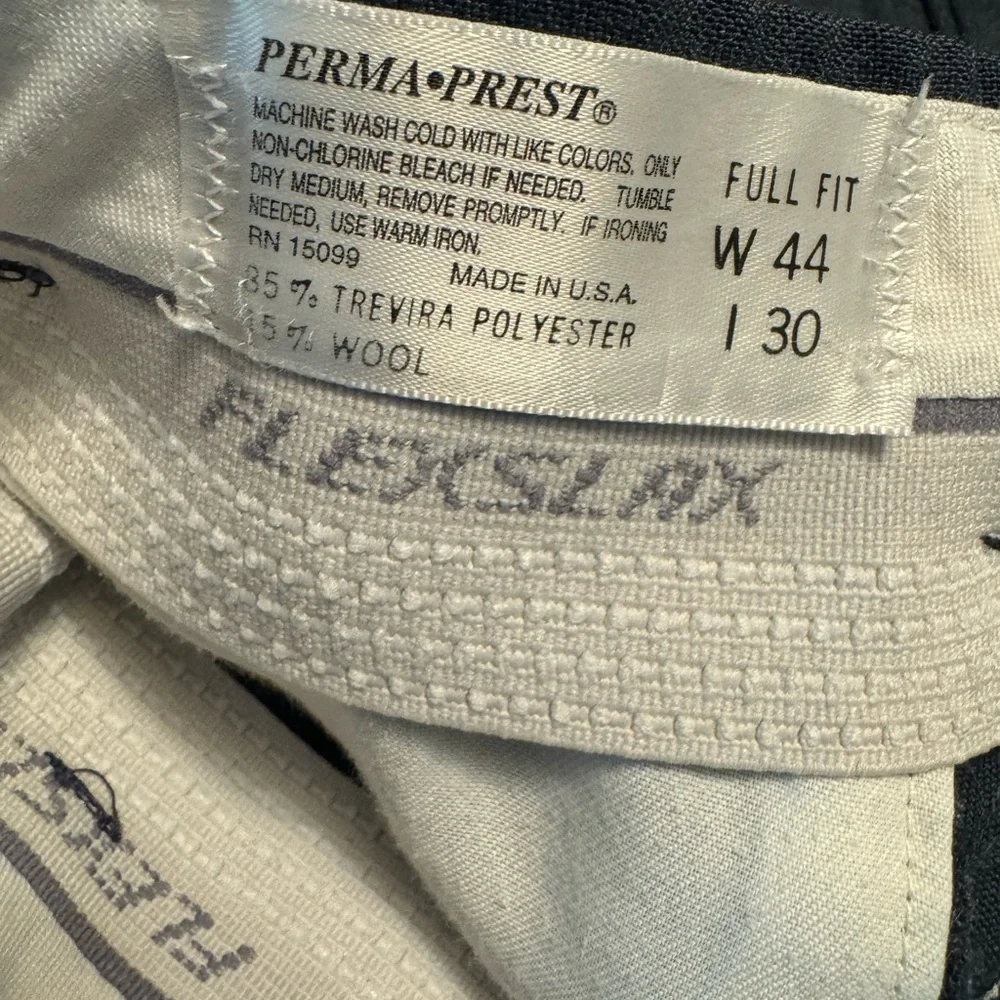 Men's Perma Prest Flexslax‎ Full Fit Pants SZ 44/30